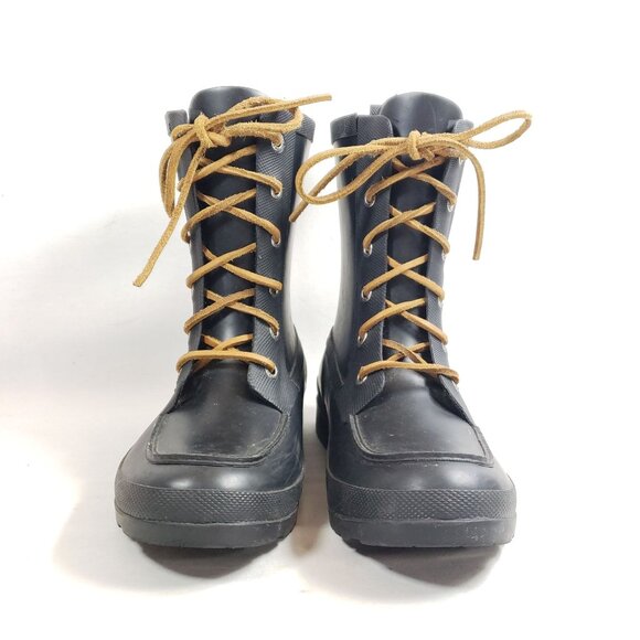 Sperry Womens Size 6 Waterproof Rubber Lace-Up Boots Black - Picture 6 of 9